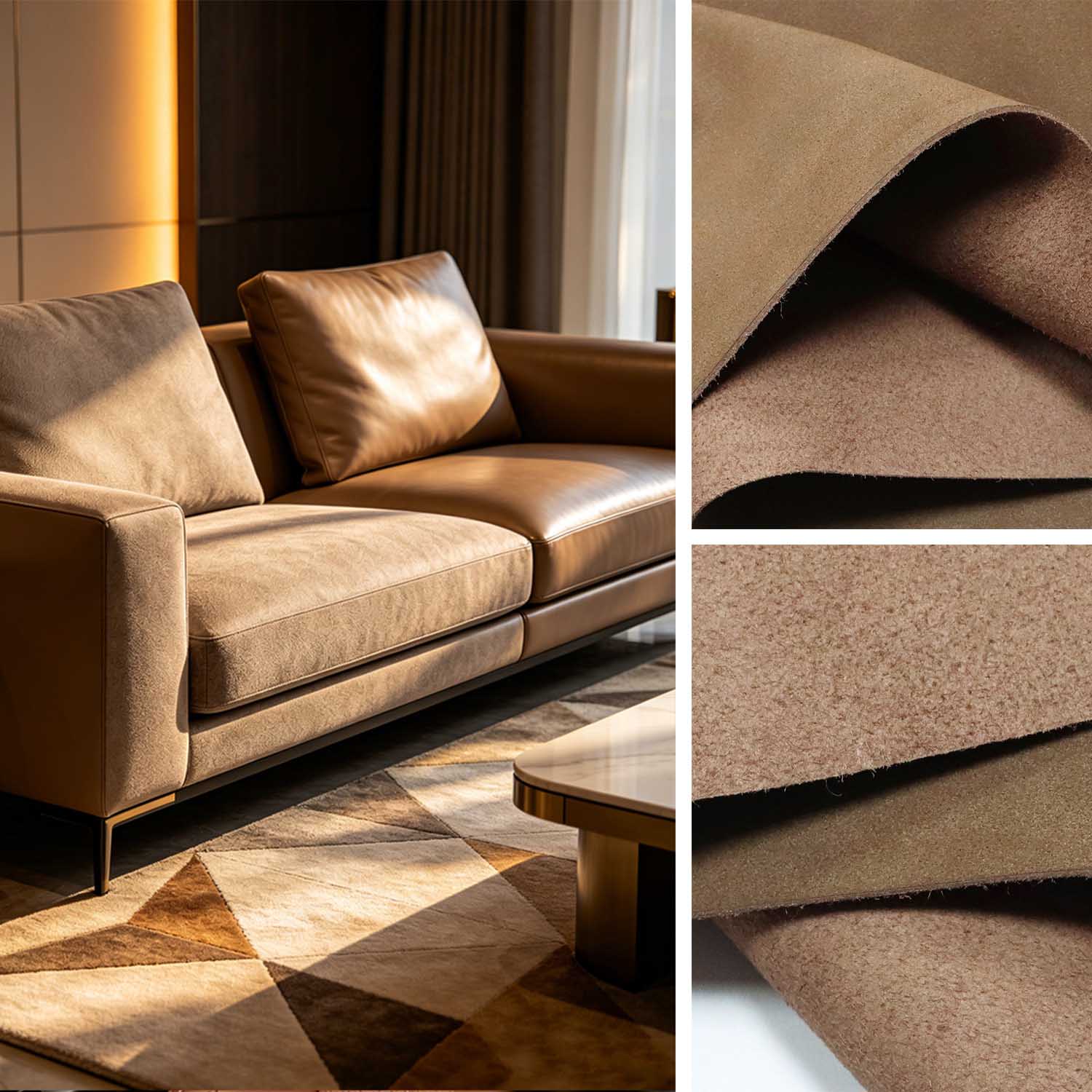 Påføring av PU / PVC-skinn for møbelsofaer